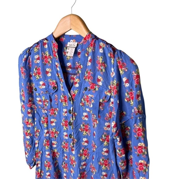 Matilda Jane Floral Millie Blouse Secret Fields Blue Size Small AT16143 - Picture 4 of 8